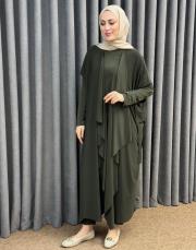 haki 3029 qashe üçlü şalvar takım