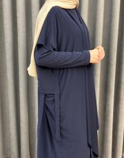 lacivert 3029 qashe üçlü şalvar takım 5