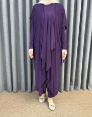 mor 3029 qashe üçlü şalvar takım 4