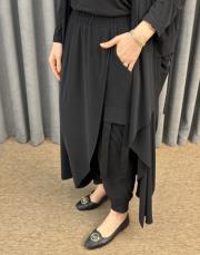 siyah 3029 qashe üçlü şalvar takım 3