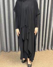 siyah 3029 qashe üçlü şalvar takım 4