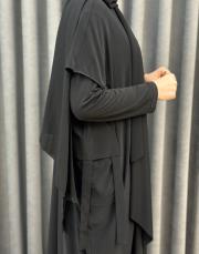 siyah 3029 qashe üçlü şalvar takım 5