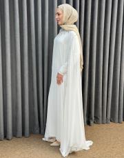 beyaz 2957 white corner abiye elbise 3