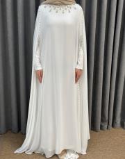 beyaz 2957 white corner abiye elbise 4