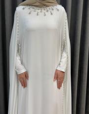 beyaz 2957 white corner abiye elbise 5