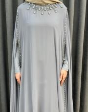 gri 2957 white corner abiye elbise 4