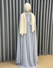 gri 2957 white corner abiye elbise 5