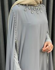 gri 2957 white corner abiye elbise 6