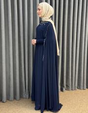 lacivert 2957 white corner abiye elbise 4