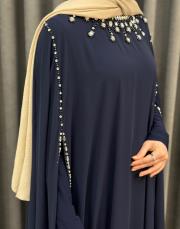 lacivert 2957 white corner abiye elbise 6