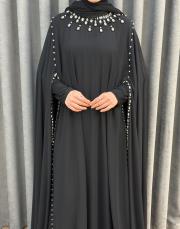 siyah 2957 white corner abiye elbise 5