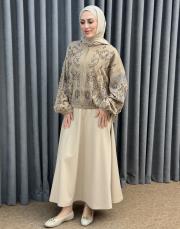 karamel 38191 orfenegro işlemeli midi bomber ceket 2