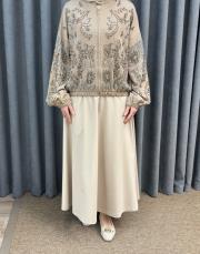 karamel 38191 orfenegro işlemeli midi bomber ceket 6