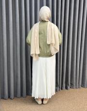 yeşil 38191 orfenegro işlemeli midi bomber ceket 6