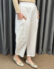 beyaz sz 5587 sentez kanguru kanvas pantolon 3