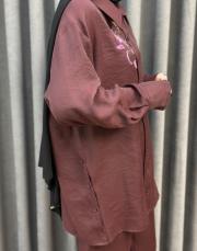 bordo 5251 missemramiss elegante flow gömlek 5