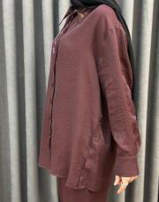 bordo 5251 missemramiss elegante flow gömlek 6