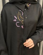 siyah 5251 missemramiss elegante flow gömlek 5