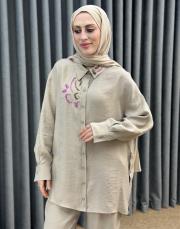 bej 5251 missemramiss elegante flow gömlek