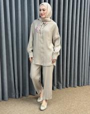 bej 5251 missemramiss elegante flow gömlek 2