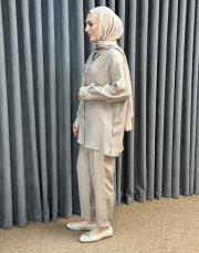 bej 5251 missemramiss elegante flow gömlek 3