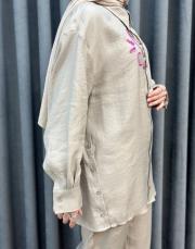 bej 5251 missemramiss elegante flow gömlek 4