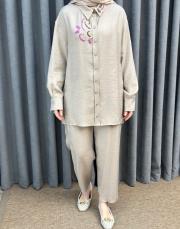 bej 5251 missemramiss elegante flow gömlek 5