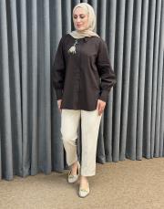 kahve 5223 missemramiss violet gömlek 2