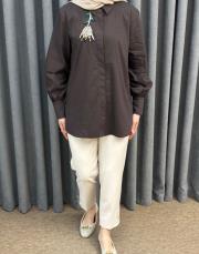 kahve 5223 missemramiss violet gömlek 4