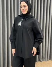 siyah 5223 missemramiss violet gömlek