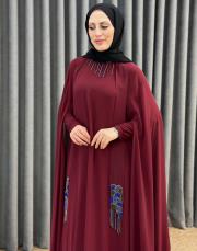 bordo 3247 white corner abiye elbise 2