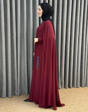 bordo 3247 white corner abiye elbise 3