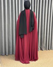 bordo 3247 white corner abiye elbise 6