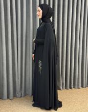 siyah 3247 white corner abiye elbise 3