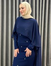 lacivert 3137 white corner abiye elbise 2