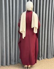 bordo 2958 white corner abiye elbise 8