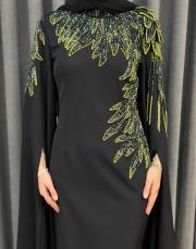 siyah 2958 white corner abiye elbise 6