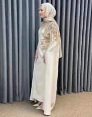 bej 2958 white corner abiye elbise 2