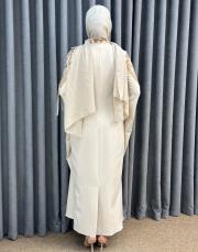 bej 2958 white corner abiye elbise 3