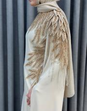 bej 2958 white corner abiye elbise 7