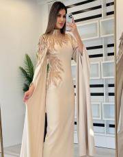 bej 2958 white corner abiye elbise 9