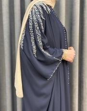 lacivert 2951 white corner abaya 5