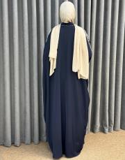 lacivert 2951 white corner abaya 6