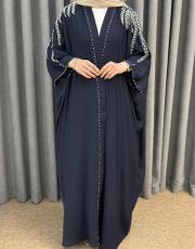lacivert 2951 white corner abaya 7