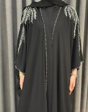 siyah 2951 white corner abaya 8