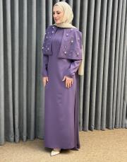 mürdüm 3224 white corner abiye elbise