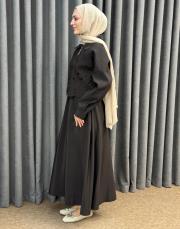 kahve 5195 missemramiss grace cut elbise 3