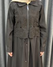 kahve 5195 missemramiss grace cut elbise 4