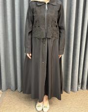 kahve 5195 missemramiss grace cut elbise 5