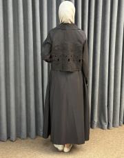 kahve 5195 missemramiss grace cut elbise 7